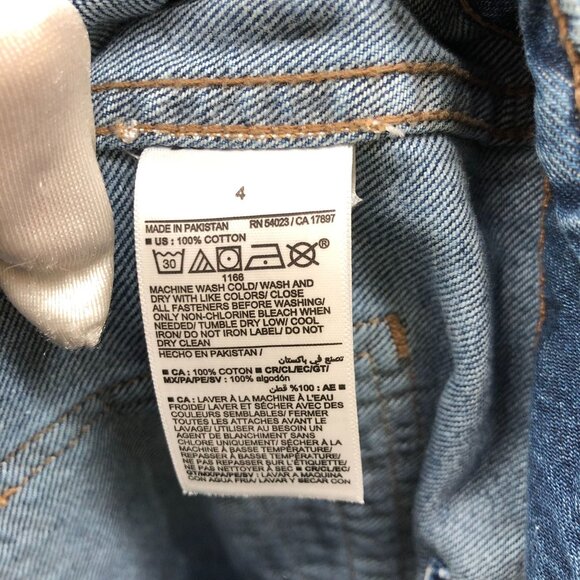 Old Navy Drapey High Rise Baggy Jeans Womens 4 Blue Cotton Wide Leg - Picture 10 of 10